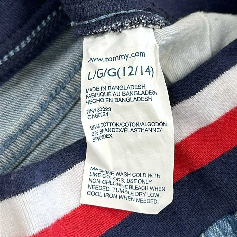 TOMMY HILFIGER Girls Denim Mini Skirt Nolita Wash Size Large 12/14